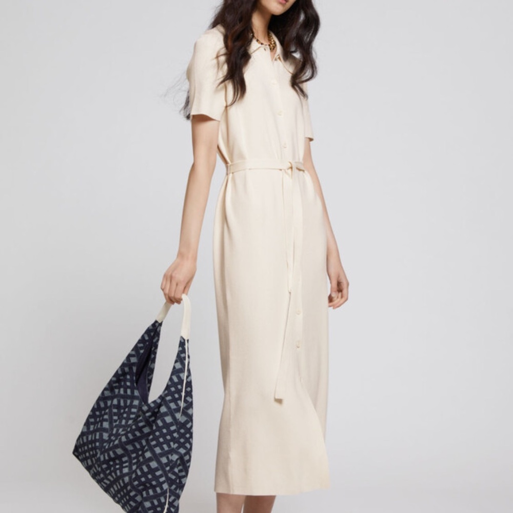 & Other Stories Fitted Midi Buttoned Shirt Dress | Medium